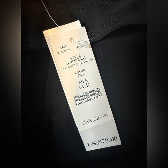 White House Black Market NWT Black Curvy Slim Ankle Sz 6 - Picture 4 of 9